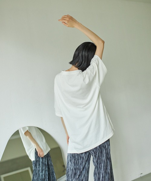 VACANCY（ヴァカンシー）の「発泡立体ロゴTシャツ（Tシャツ/カットソー・レディース・ホワイト/チャコールグレー/オレンジ・FREE）」の13枚目の写真