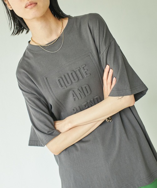VACANCY（ヴァカンシー）の「発泡立体ロゴTシャツ（Tシャツ/カットソー・レディース・ホワイト/チャコールグレー/オレンジ・FREE）」の17枚目の写真
