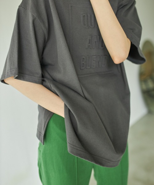 VACANCY（ヴァカンシー）の「発泡立体ロゴTシャツ（Tシャツ/カットソー・レディース・ホワイト/チャコールグレー/オレンジ・FREE）」の19枚目の写真