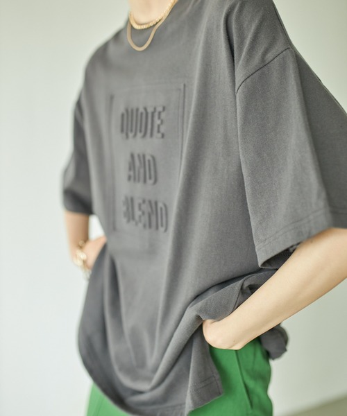 VACANCY（ヴァカンシー）の「発泡立体ロゴTシャツ（Tシャツ/カットソー・レディース・ホワイト/チャコールグレー/オレンジ・FREE）」の18枚目の写真