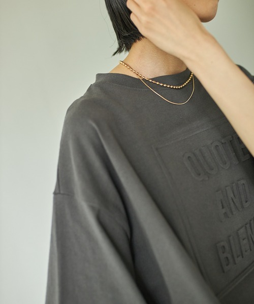 VACANCY（ヴァカンシー）の「発泡立体ロゴTシャツ（Tシャツ/カットソー・レディース・ホワイト/チャコールグレー/オレンジ・FREE）」の21枚目の写真