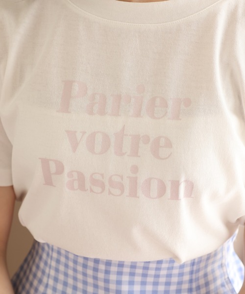 one after another NICE CLAUP（ワンアフターアナザーナイスクラップ）の「プリントTee（Tシャツ/カットソー・レディース・ブラック/オフホワイト/ピンク/ブルー/ライトピンク・FREE）」の14枚目の写真