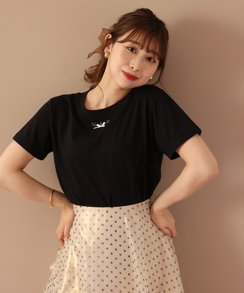 one after another NICE CLAUP（ワンアフターアナザーナイスクラップ）の「プリントTee（Tシャツ/カットソー・レディース・ブラック/オフホワイト/ピンク/ブルー/ライトピンク・FREE）」の19枚目の写真