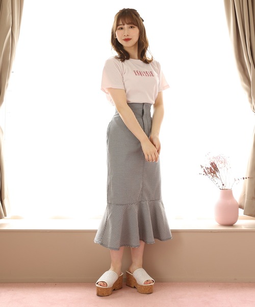 one after another NICE CLAUP（ワンアフターアナザーナイスクラップ）の「プリントTee（Tシャツ/カットソー・レディース・ブラック/オフホワイト/ピンク/ブルー/ライトピンク・FREE）」の10枚目の写真