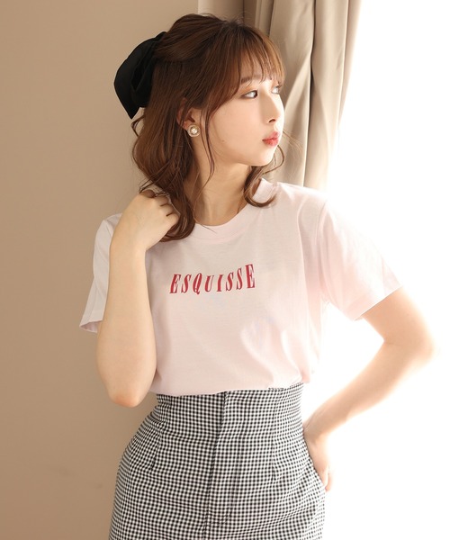 one after another NICE CLAUP（ワンアフターアナザーナイスクラップ）の「プリントTee（Tシャツ/カットソー・レディース・ブラック/オフホワイト/ピンク/ブルー/ライトピンク・FREE）」の6枚目の写真