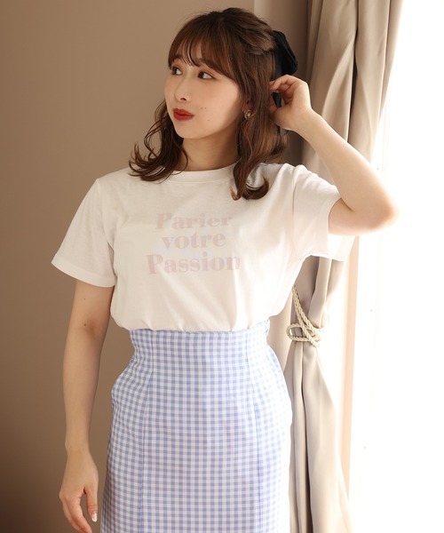 one after another NICE CLAUP（ワンアフターアナザーナイスクラップ）の「プリントTee（Tシャツ/カットソー・レディース・ブラック/オフホワイト/ピンク/ブルー/ライトピンク・FREE）」の11枚目の写真