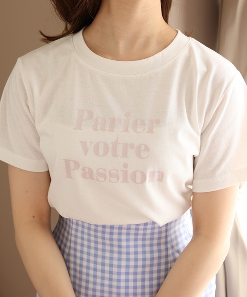 one after another NICE CLAUP（ワンアフターアナザーナイスクラップ）の「プリントTee（Tシャツ/カットソー・レディース・ブラック/オフホワイト/ピンク/ブルー/ライトピンク・FREE）」の13枚目の写真