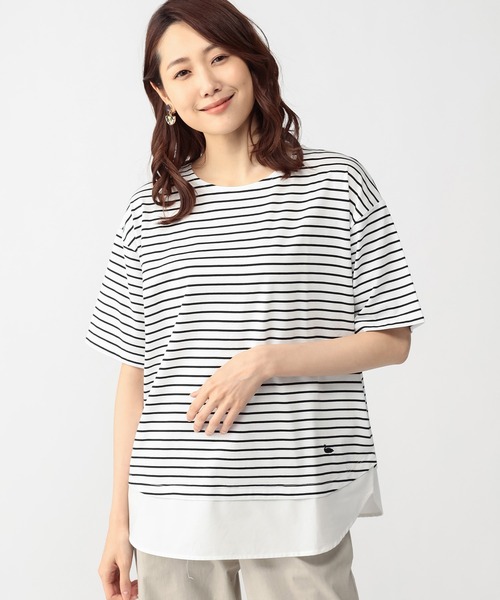 DECOY SINCE 1981(デコイシンスイチキュウハチイチ)の「裾出しボーダープルオーバー(Tシャツ/カットソー・レディース・ブラック/ネイビー/グリーン・M/L)」の2枚目の写真