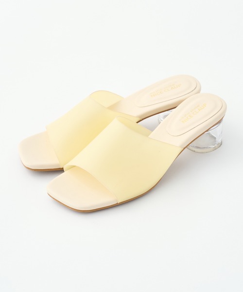 one after another NICE CLAUP（ワンアフターアナザーナイスクラップ）の「クリアヒールサンダル（サンダル・レディース・イエロー系その他・S/M/L/LL）」の5枚目の写真