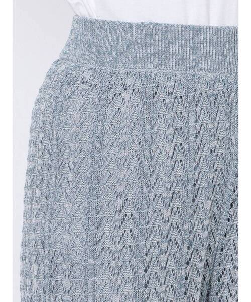 MURUA(ムルーア)の「シアージャガードフィットフレアパンツ(スウェットパンツ・レディース・ブラック/ライトブルー/ベージュ・FREE)」の13枚目の写真