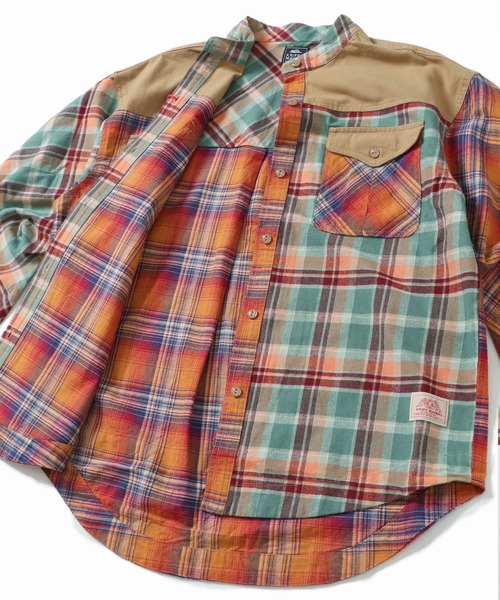 KRIFF MAYER Lady's Collection（クリフメイヤーレディースコレクション）の「マルチチェックシャツ（シャツ/ブラウス・レディース・ベージュ/ネイビー/グレー・LARGE/MEDIUM）」の14枚目の写真