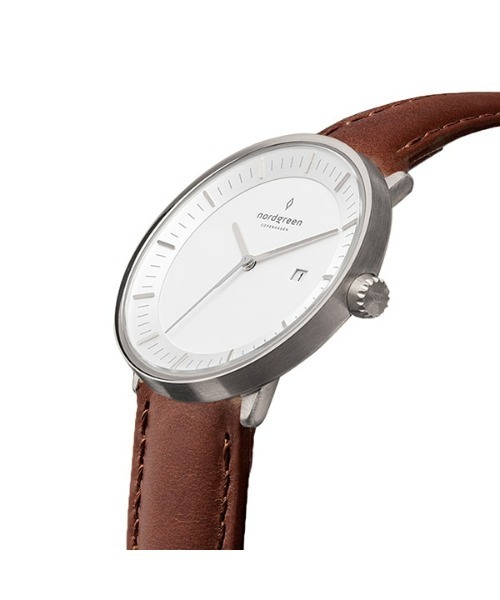 nordgreen（ノードグリーン）の「nordgreen　 Philosopher Strap Set 替えベルト付BOXセット 40mm PH40SILEBRLBLMSI ユニセックス（アナログ腕時計・メンズ・ホワイト・ONE SIZE）」の2枚目の写真