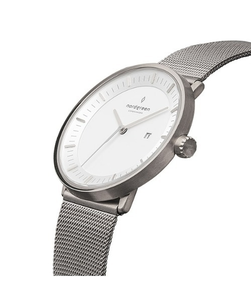 nordgreen（ノードグリーン）の「nordgreen　 Philosopher Strap Set 替えベルト付BOXセット 40mm PH40SILEBRLBLMSI ユニセックス（アナログ腕時計・メンズ・ホワイト・ONE SIZE）」の6枚目の写真