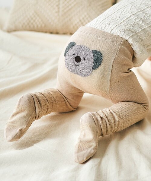 apres les cours（アプレレクール）の「おしりモチーフセパレートスパッツ（その他ベビーウェア・キッズ・アイボリー/グレー/ベージュ/ブラウン・80）」の4枚目の写真