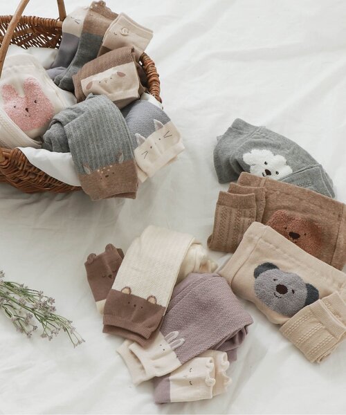 apres les cours（アプレレクール）の「おしりモチーフセパレートスパッツ（その他ベビーウェア・キッズ・アイボリー/グレー/ベージュ/ブラウン・80）」の7枚目の写真