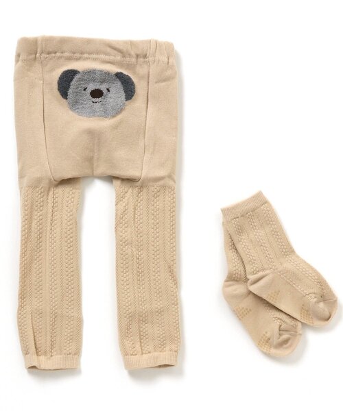 apres les cours（アプレレクール）の「おしりモチーフセパレートスパッツ（その他ベビーウェア・キッズ・アイボリー/グレー/ベージュ/ブラウン・80）」の8枚目の写真