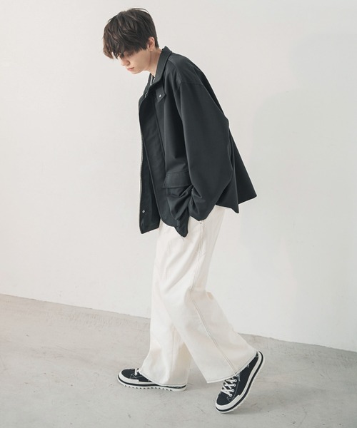 ADAMASTE（アダマスト）の「ハイネックフライトブルゾン（ブルゾン・メンズ・チャコールグレー/チェック・SMALL/MEDIUM/LARGE）」の7枚目の写真