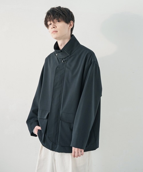 ADAMASTE（アダマスト）の「ハイネックフライトブルゾン（ブルゾン・メンズ・チャコールグレー/チェック・SMALL/MEDIUM/LARGE）」の3枚目の写真