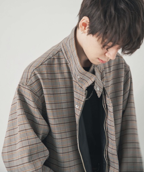 ADAMASTE（アダマスト）の「ハイネックフライトブルゾン（ブルゾン・メンズ・チャコールグレー/チェック・SMALL/MEDIUM/LARGE）」の11枚目の写真