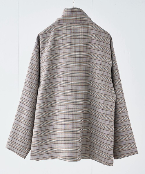 ADAMASTE（アダマスト）の「ハイネックフライトブルゾン（ブルゾン・メンズ・チャコールグレー/チェック・SMALL/MEDIUM/LARGE）」の14枚目の写真