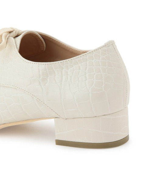 ROPE' PICNIC（ロペピクニック）の「クロコ型押しレースアップシューズ（ローファー・レディース・ブラック/キナリ・23.0cm/23.5cm/24.0cm/24.5cm）」の4枚目の写真