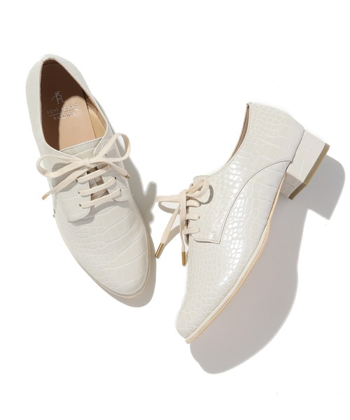 ROPE' PICNIC（ロペピクニック）の「クロコ型押しレースアップシューズ（ローファー・レディース・ブラック/キナリ・23.0cm/23.5cm/24.0cm/24.5cm）」の10枚目の写真