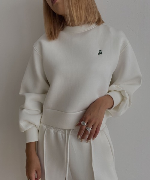 Avvenente(アベネンテ)の「【Avvenente】ボンディングプルオーバー(スウェット・レディース・ブラック/オフホワイト・M)」の17枚目の写真