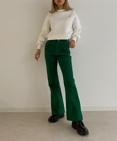 Avvenente(アベネンテ)の「【Avvenente】ボンディングプルオーバー(スウェット・レディース・ブラック/オフホワイト・M)」の22枚目の写真