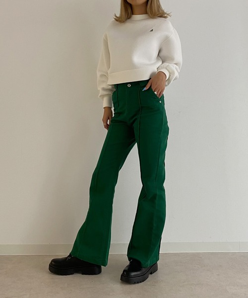 Avvenente(アベネンテ)の「【Avvenente】ボンディングプルオーバー(スウェット・レディース・ブラック/オフホワイト・M)」の21枚目の写真