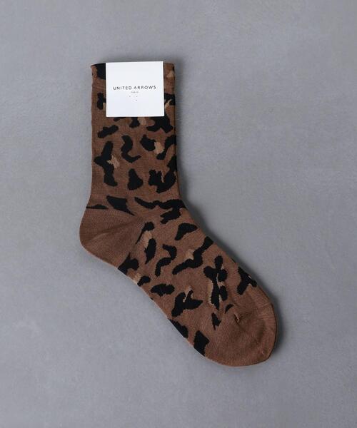 UNITED ARROWS（ユナイテッドアローズ）の「＜UNITED ARROWS＞レオパード ソックス（ソックス/靴下・レディース・ダークブラウン/ブラウン・FREE）」の2枚目の写真