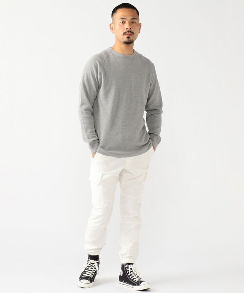 BEAMS PLUS（ビームスプラス）の「BEAMS PLUS / サーマル ロングスリーブ T シャツ（Tシャツ/カットソー・メンズ・ホワイト/ブラック/ヘザーグレー・SMALL/MEDIUM/LARGE/X-LARGE）」の4枚目の写真