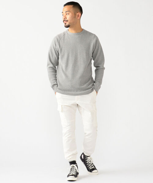 BEAMS PLUS（ビームスプラス）の「BEAMS PLUS / サーマル ロングスリーブ T シャツ（Tシャツ/カットソー・メンズ・ホワイト/ブラック/ヘザーグレー・SMALL/MEDIUM/LARGE/X-LARGE）」の8枚目の写真