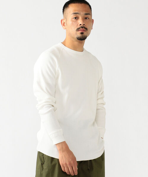 BEAMS PLUS（ビームスプラス）の「BEAMS PLUS / サーマル ロングスリーブ T シャツ（Tシャツ/カットソー・メンズ・ホワイト/ブラック/ヘザーグレー・SMALL/MEDIUM/LARGE/X-LARGE）」の18枚目の写真