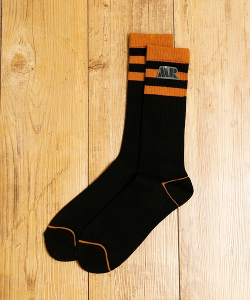 MR.EVERYDAY`S（ミスターエブリデイズ）の「MR.EVERYDAY’S ミスターエブリデイズ / ロングソックス 靴下 日本製ロゴエンブレムラインソックス (MR.LOGO EMBLEM BODER) / MR-E089-102（ソックス/靴下・メンズ・ブラウン系その他/ブラック系その他/ブルー系その他・FREE）」の3枚目の写真