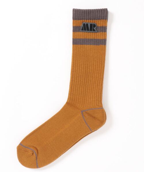 MR.EVERYDAY`S（ミスターエブリデイズ）の「MR.EVERYDAY’S ミスターエブリデイズ / ロングソックス 靴下 日本製ロゴエンブレムラインソックス (MR.LOGO EMBLEM BODER) / MR-E089-102（ソックス/靴下・メンズ・ブラウン系その他/ブラック系その他/ブルー系その他・FREE）」の4枚目の写真