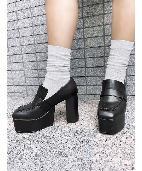 ENVYM（アンビー）の「スクエアートゥローファー（ローファー・レディース・その他/ブラック・24.5cm/23.5cm/22.5cm）」の3枚目の写真