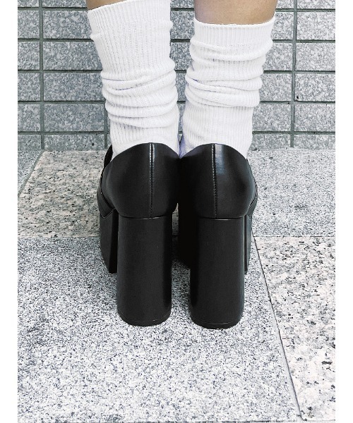 ENVYM（アンビー）の「スクエアートゥローファー（ローファー・レディース・その他/ブラック・24.5cm/23.5cm/22.5cm）」の4枚目の写真