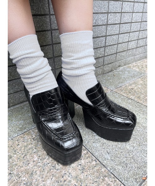 ENVYM（アンビー）の「スクエアートゥローファー（ローファー・レディース・その他/ブラック・24.5cm/23.5cm/22.5cm）」の10枚目の写真