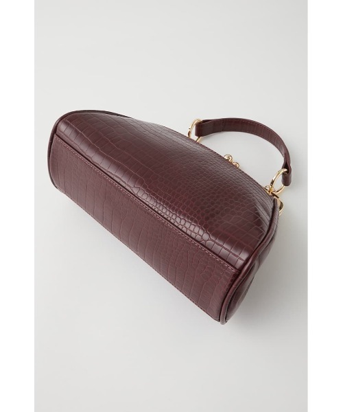 MOUSSY（マウジー）の「FAUX CROCO CRASP バッグ（ショルダーバッグ・レディース・キャメル/ボルドー・FREE）」の8枚目の写真