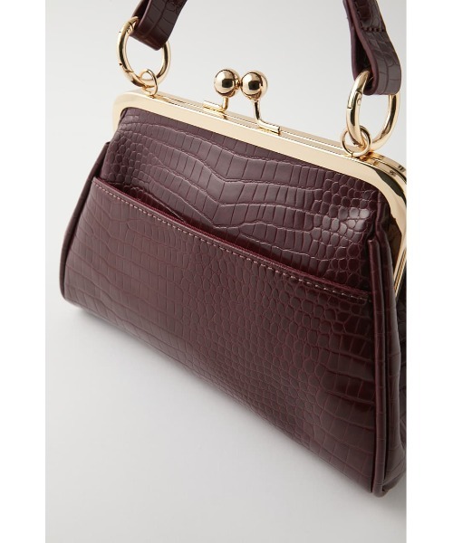 MOUSSY（マウジー）の「FAUX CROCO CRASP バッグ（ショルダーバッグ・レディース・キャメル/ボルドー・FREE）」の4枚目の写真