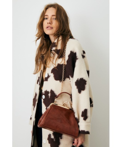 MOUSSY（マウジー）の「FAUX CROCO CRASP バッグ（ショルダーバッグ・レディース・キャメル/ボルドー・FREE）」の10枚目の写真