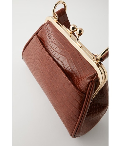 MOUSSY（マウジー）の「FAUX CROCO CRASP バッグ（ショルダーバッグ・レディース・キャメル/ボルドー・FREE）」の5枚目の写真