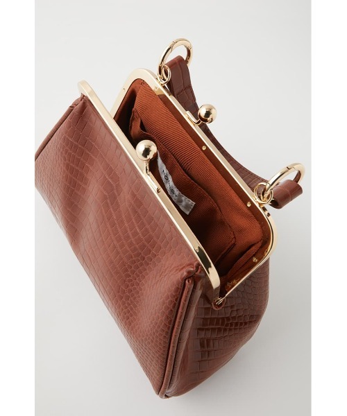 MOUSSY（マウジー）の「FAUX CROCO CRASP バッグ（ショルダーバッグ・レディース・キャメル/ボルドー・FREE）」の9枚目の写真