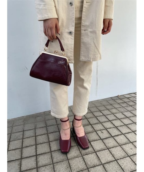 MOUSSY（マウジー）の「FAUX CROCO CRASP バッグ（ショルダーバッグ・レディース・キャメル/ボルドー・FREE）」の19枚目の写真