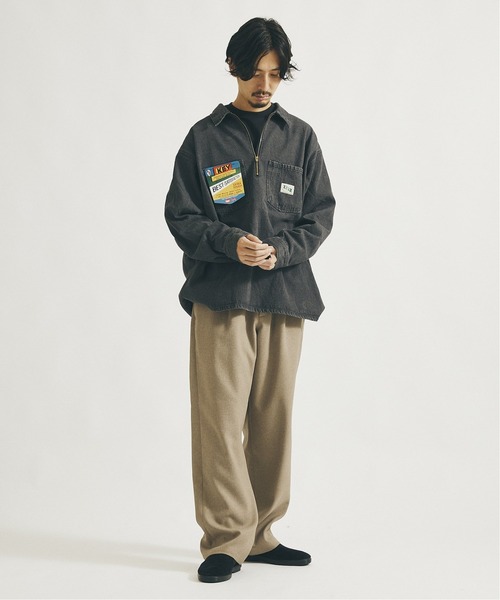 KEY(キイ)の「【KEY×JOURNAL STANDARD】別注 ハーフジップシャツ(シャツ/ブラウス・メンズ・ブルー系その他/ナチュラル/ブラック/ネイビー・MEDIUM/LARGE)」の6枚目の写真