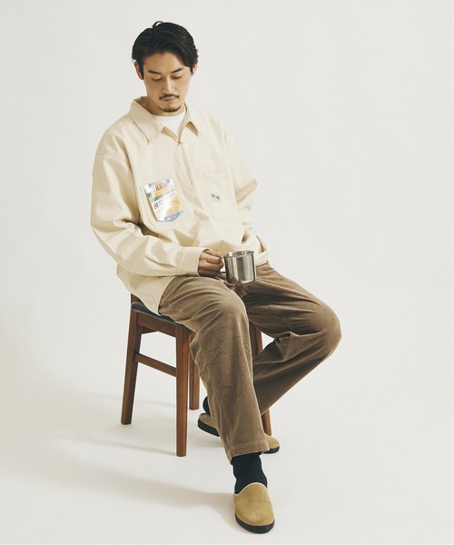 KEY(キイ)の「【KEY×JOURNAL STANDARD】別注 ハーフジップシャツ(シャツ/ブラウス・メンズ・ブルー系その他/ナチュラル/ブラック/ネイビー・MEDIUM/LARGE)」の13枚目の写真