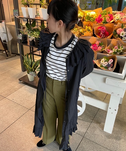 DuKKah（デュカ）の「Dukkah/【低身長向け】センタープレスフレアパンツ（スラックス・レディース・ダークブラウン/グリーン系その他/ブルー/ブラック/ベージュ系1/アイボリー/サックスブルー/グリーン・XS/S/SMALL/X-SMALL）」の7枚目の写真