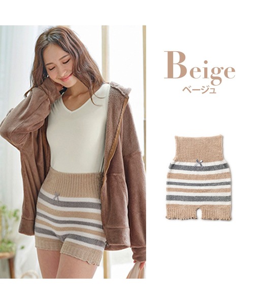 Lingerie by GeeRA(ランジェリーバイジーラ)の「ふんわりニットハラマキ付パンツ(その他アンダーウェア/インナー・レディース・ダークネイビー/ブラック/ネイビー/ベージュ・LARGE/MEDIUM)」の10枚目の写真