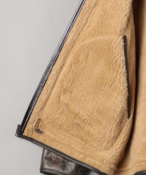 muller of yoshiokubo(ミュラーオブヨシオクボ)の「<muller of yoshiokubo>フェイクボア ノーカラーコート -2WAY- Ψ(ノーカラーコート・レディース・ダークブラウン・38)」の11枚目の写真