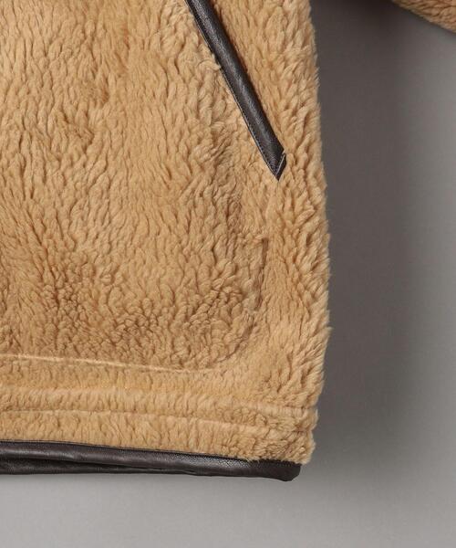 muller of yoshiokubo(ミュラーオブヨシオクボ)の「<muller of yoshiokubo>フェイクボア ノーカラーコート -2WAY- Ψ(ノーカラーコート・レディース・ダークブラウン・38)」の6枚目の写真